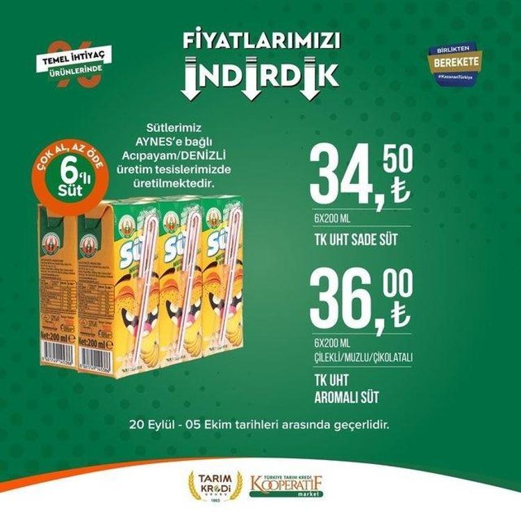 Tarım market 25 Eylül - 2 Ekim aktüel katalog 2023 yayınlandı Tarım Kredi ayçiçek yağında Ekim sürprizi var