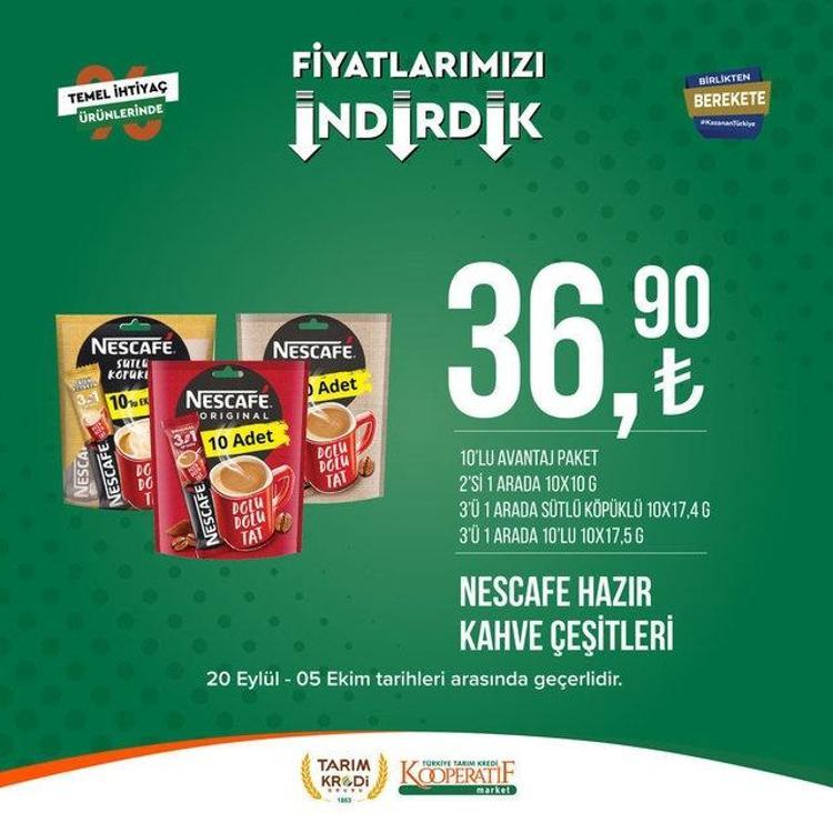 Tarım market 25 Eylül - 2 Ekim aktüel katalog 2023 yayınlandı Tarım Kredi ayçiçek yağında Ekim sürprizi var