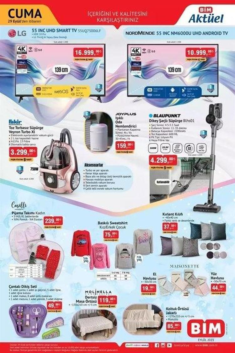 BİM 26-29 Eylül aktüel katalog 2023 yayınlandı BİM Eylülü sürpriz ürünle bitiriyor