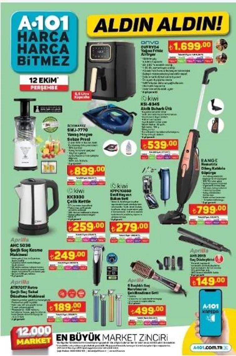 A101 12 Ekim aktüel katalog 2023 yayınlandı Bu ürün kimsenin aklına gelmez, bu fiyat bir daha bulunmaz