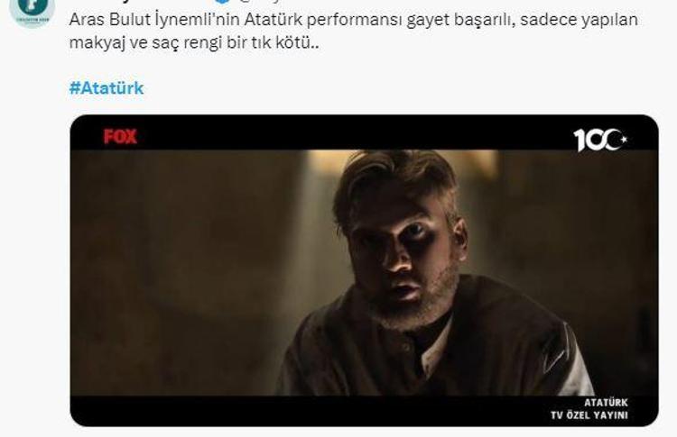Aras Bulut İynemliye Atatürk olmak yakıştı mı Sosyal medya Atatürk filmine kilitlendi
