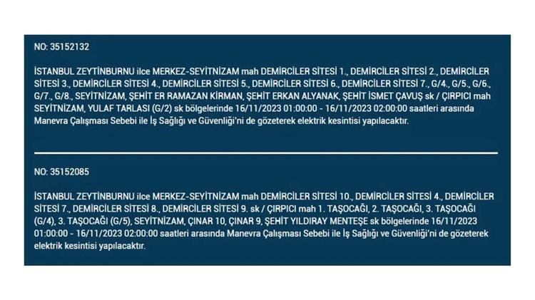 (16 Kasım elektrik kesintisi) İstanbul BEDAŞ elektrik kesintisi listesi sorgulama: Kağıthane, Fatih, Küçükçekmece, Başakşehir’de elektrikler ne zaman gelecek
