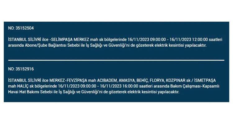 (16 Kasım elektrik kesintisi) İstanbul BEDAŞ elektrik kesintisi listesi sorgulama: Kağıthane, Fatih, Küçükçekmece, Başakşehir’de elektrikler ne zaman gelecek