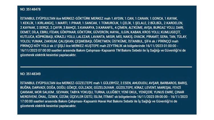 (16 Kasım elektrik kesintisi) İstanbul BEDAŞ elektrik kesintisi listesi sorgulama: Kağıthane, Fatih, Küçükçekmece, Başakşehir’de elektrikler ne zaman gelecek