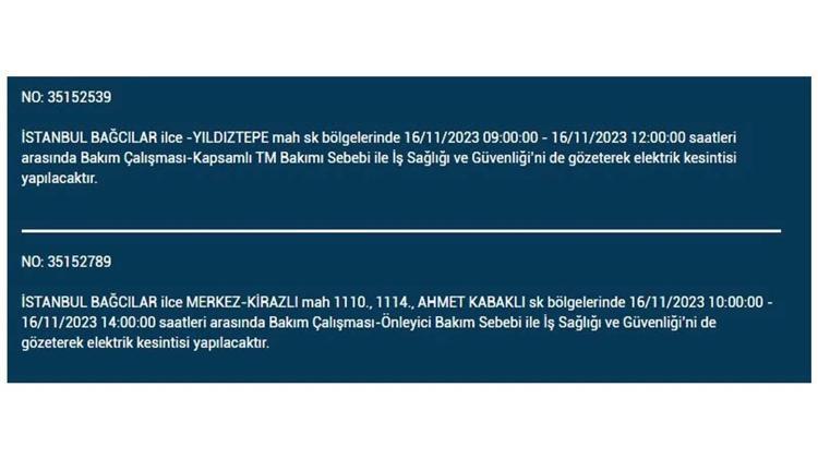 (16 Kasım elektrik kesintisi) İstanbul BEDAŞ elektrik kesintisi listesi sorgulama: Kağıthane, Fatih, Küçükçekmece, Başakşehir’de elektrikler ne zaman gelecek