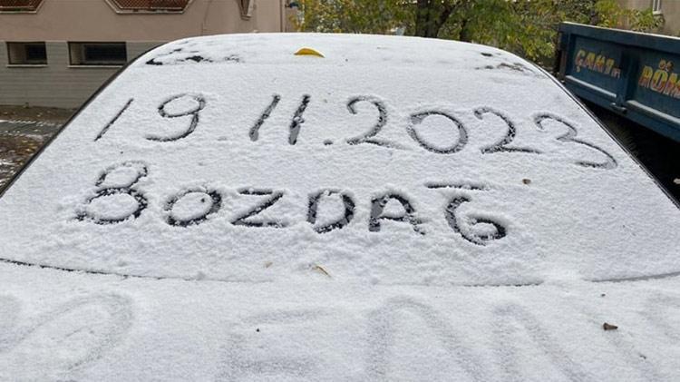 İZMİRDE KAR YAĞIŞI BAŞLADI