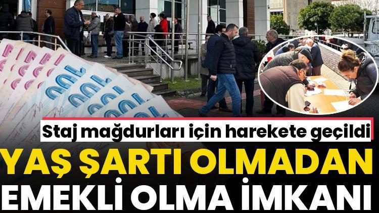 Staj mağdurlarına ve kademeli emeklilik bekleyenlere müjde Yaş şartı olmadan emekli olabilecekler
