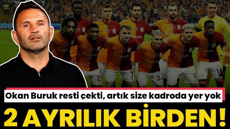 Galatasarayda 2 ayrılık birden Okan Buruk resti çekti, artık size kadroda yer yok