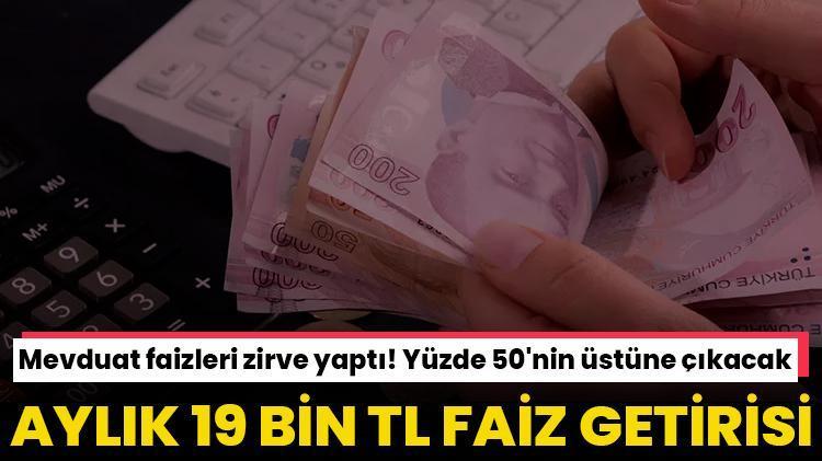 Mevduat Faizleri Zirve Yaptı! Yüzde 50'nin üstüne çıkacak, Aylık 19 Bin ...