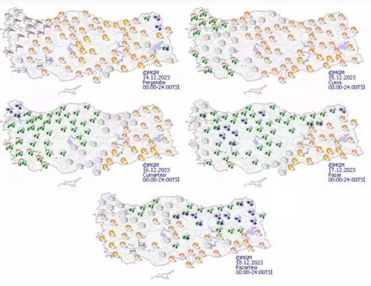 Kar yağışı Trakyaya kadar geldi İstanbula hafta sonu 48 saat şakır şakır yağmur geliyor: Meteoroloji saatleri verdi