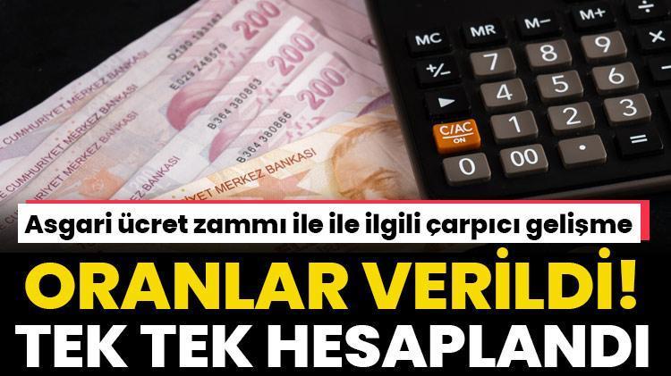 Asgari ücret zammı ile ile ilgili çarpıcı gelişme İlk rakamlar verildi, tek tek hesaplandı