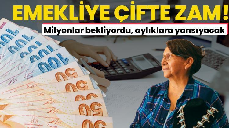 Emekliye çifte zam müjdesi Ek artış ve kök ücret detayı belli oldu, işte ödeme takvimi