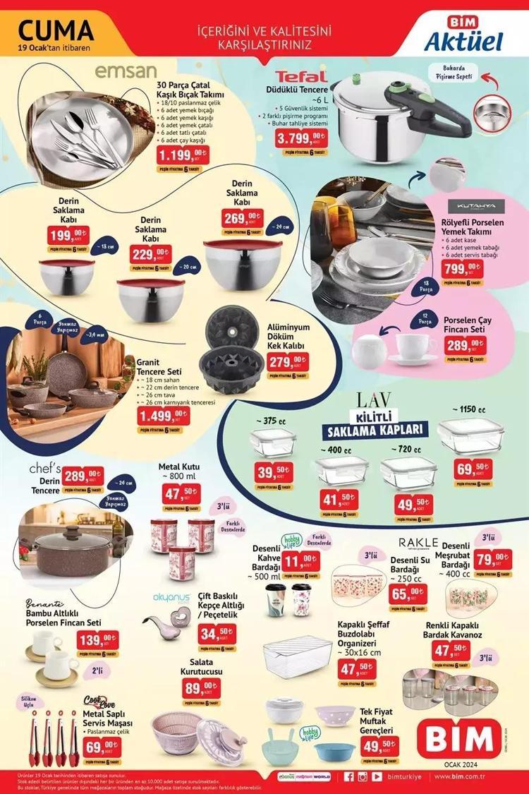 BİM 16-19 Ocak 2024 aktüel katalog: BİMde sürpriz kampanya var
