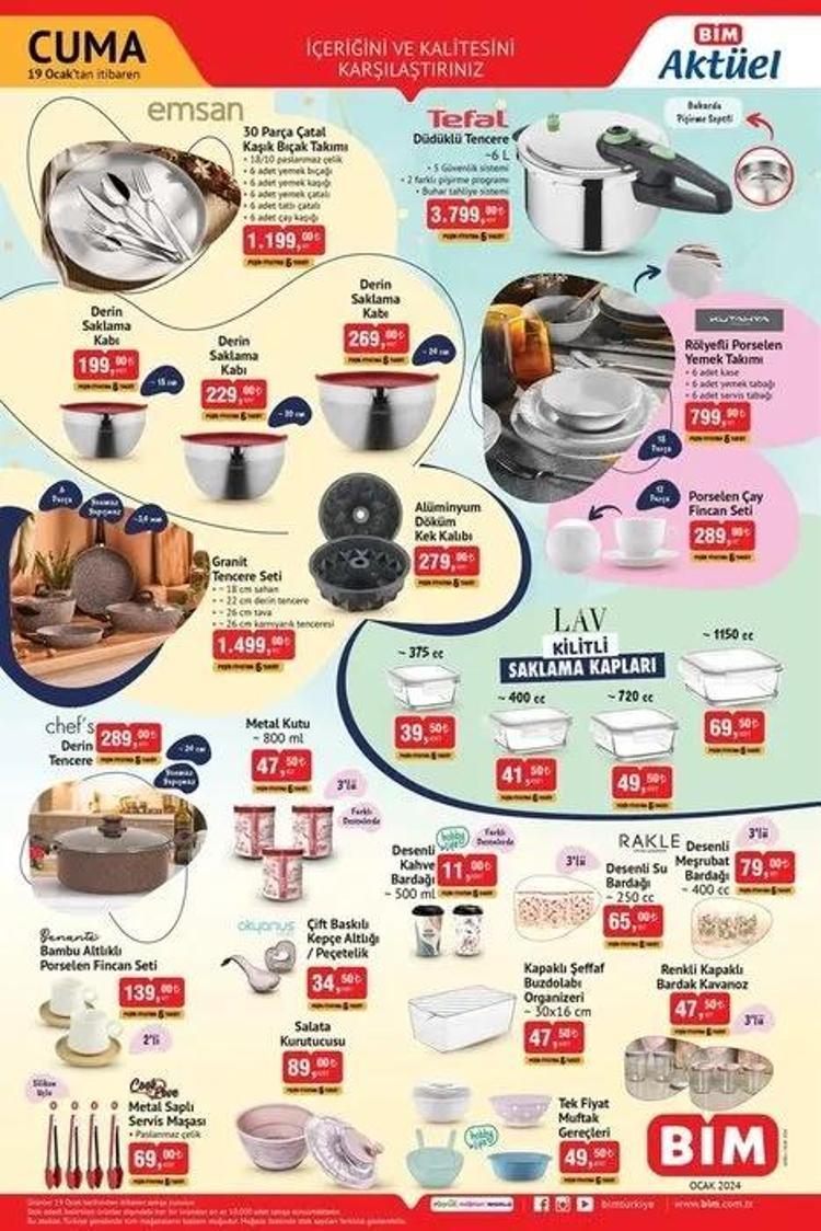 BİM 16-19 Ocak 2024 aktüel katalog: BİMde sürpriz kampanya var
