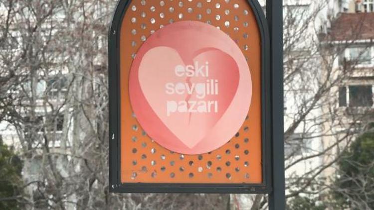 Nişantaşında 14 Şubat öncesi eski sevgili pazarı kuruldu