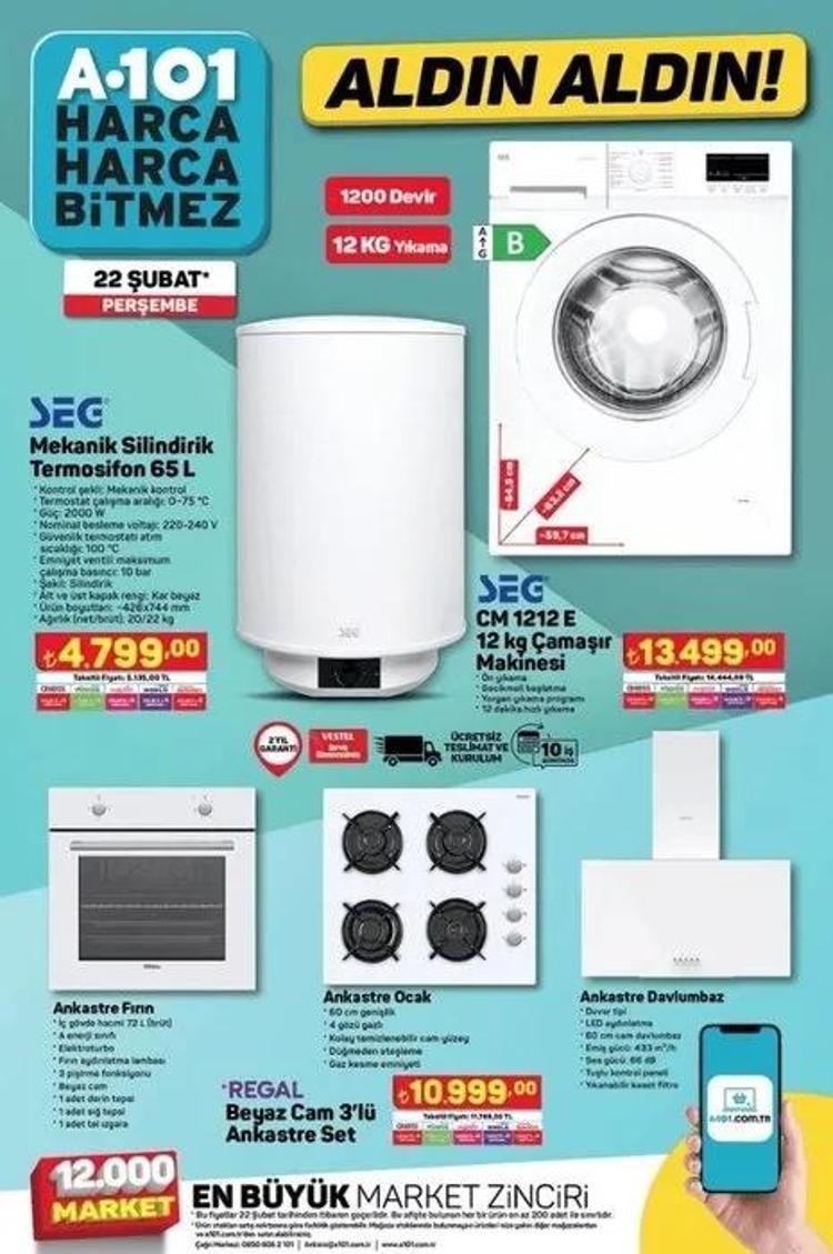 A101 22 Şubat aktüel katalog 2024: Koltuk-halı yıkama makinesi, ütü, süpürge...