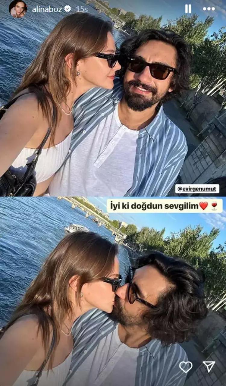 Alina Boz’da Umut Evirgene romantik doğum gününü kutlaması