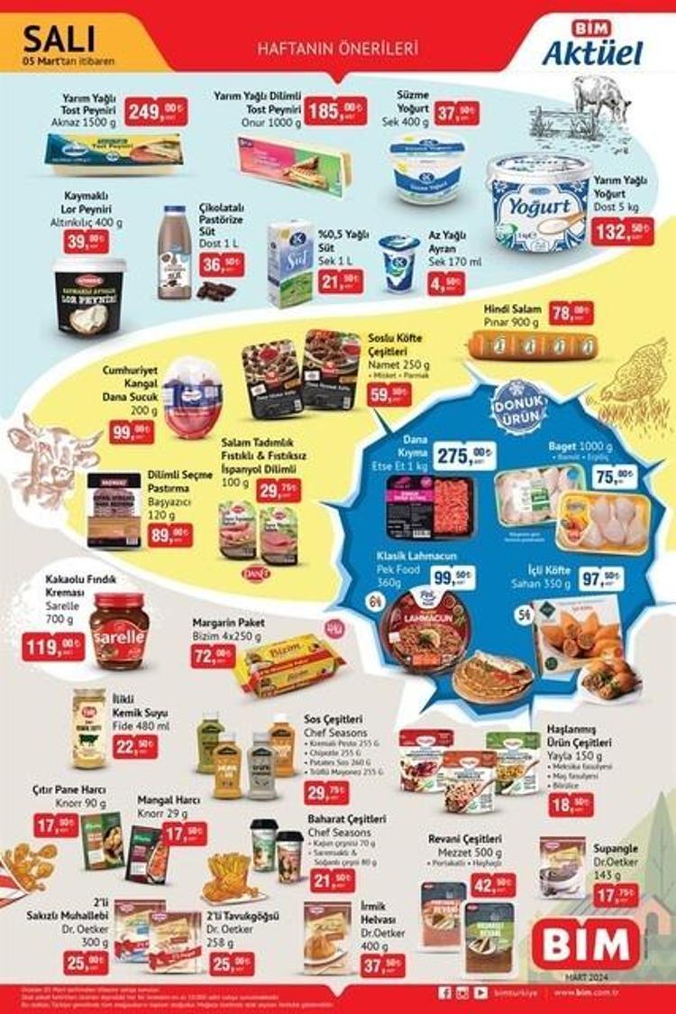 5-9 Mart BİM aktüel katalog 2024 yayınlandı Ramazanda sahurluk, iftarlık ne ararsan indirimde