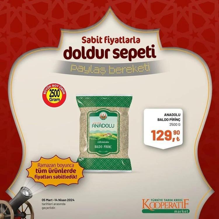 Tarım Kredi Marketin Ramazan Kolisinde her şey var Tarım Kooperatif 5 Mart-14 Nisan Ramazan katalogu yayınlandı