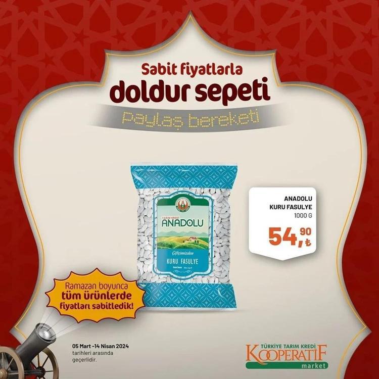 Tarım Kredi Marketin Ramazan Kolisinde her şey var Tarım Kooperatif 5 Mart-14 Nisan Ramazan katalogu yayınlandı