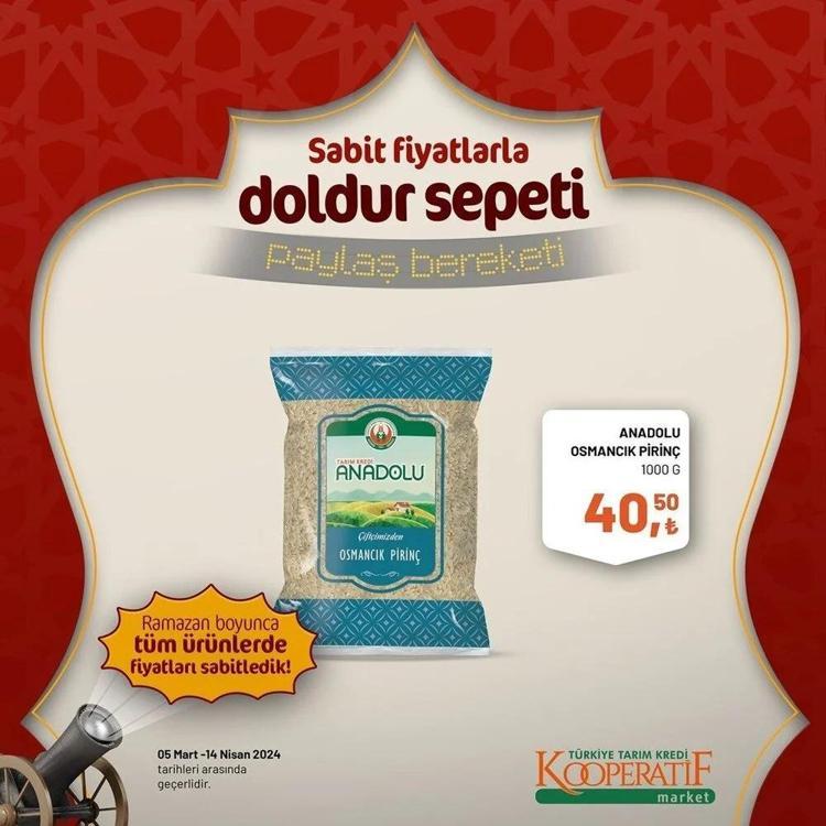 Tarım Kredi Marketin Ramazan Kolisinde her şey var Tarım Kooperatif 5 Mart-14 Nisan Ramazan katalogu yayınlandı