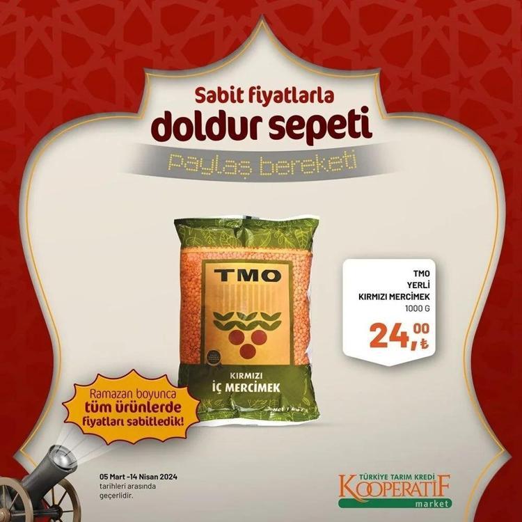 Tarım Kredi Marketin Ramazan Kolisinde her şey var Tarım Kooperatif 5 Mart-14 Nisan Ramazan katalogu yayınlandı
