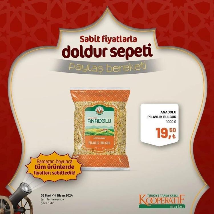 Tarım Kredi Marketin Ramazan Kolisinde her şey var Tarım Kooperatif 5 Mart-14 Nisan Ramazan katalogu yayınlandı