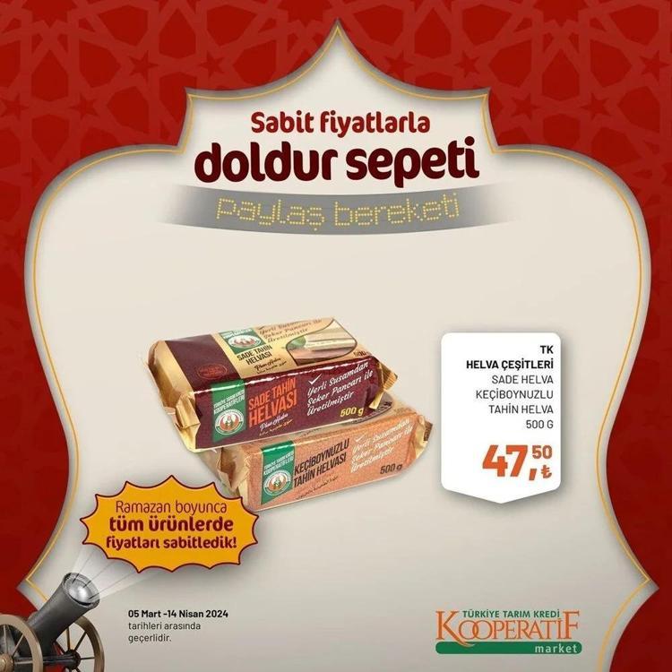 Tarım Kredi Marketin Ramazan Kolisinde her şey var Tarım Kooperatif 5 Mart-14 Nisan Ramazan katalogu yayınlandı