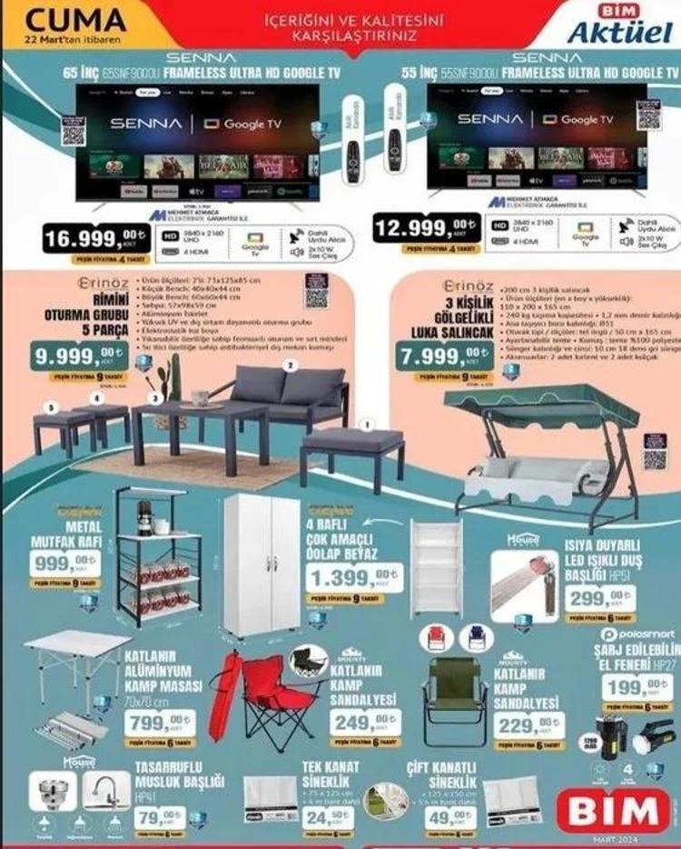 BİM elektronik severleri unutmadı 19-22 Mart BİM aktüel katalogda indirimli hangi ürünler var
