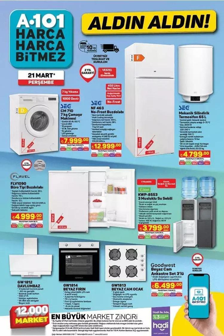 A101 KATALOG 21 Mart Perşembe: Elektrikli araç, airfryer, süpürge…