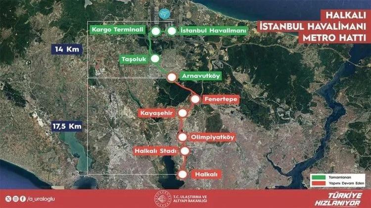 Arnavutköy İstanbul Havalimanı metro durakları: Arnavutköy İstanbul Havalimanı metrosu hangi ilçelerden geçiyor