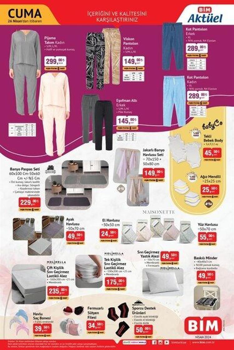 23-26 Nisan BİM aktüel katalog yayınlandı BİMde bu hafta neler var