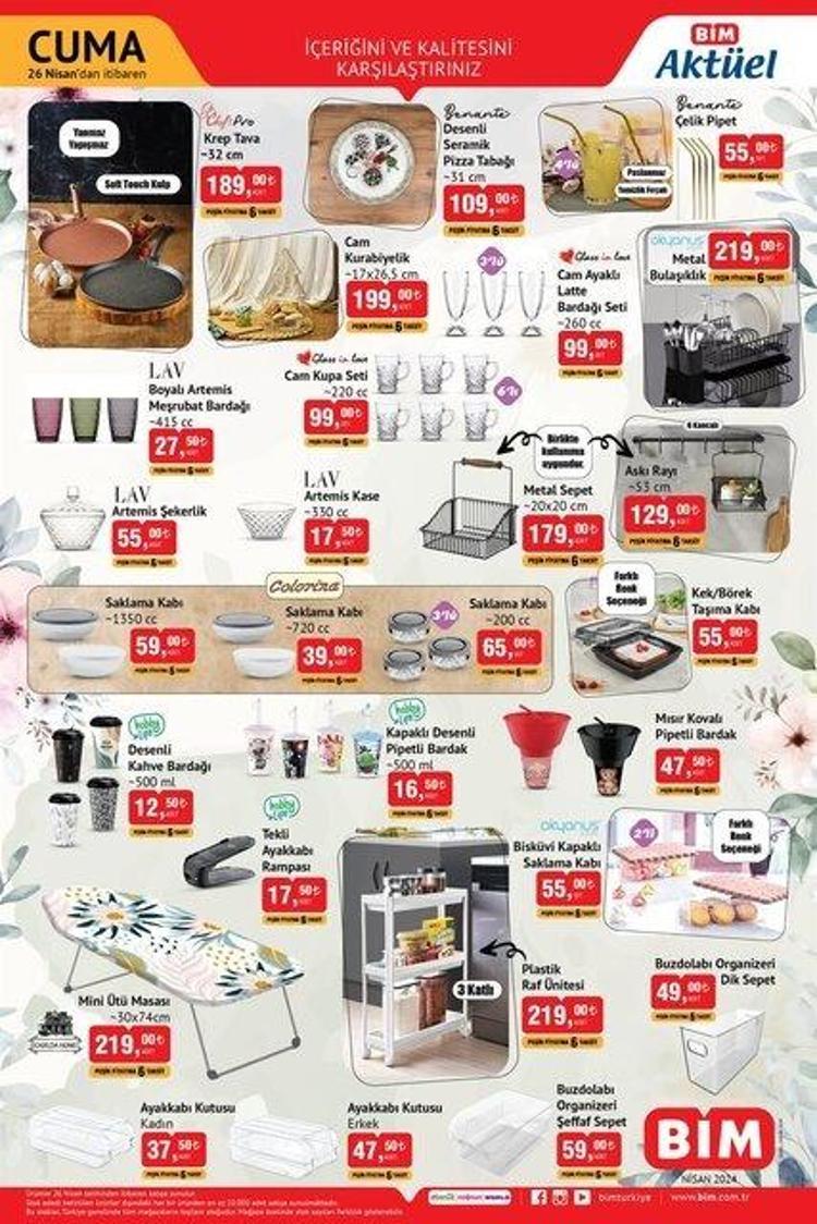 23-26 Nisan BİM aktüel katalog yayınlandı BİMde bu hafta neler var