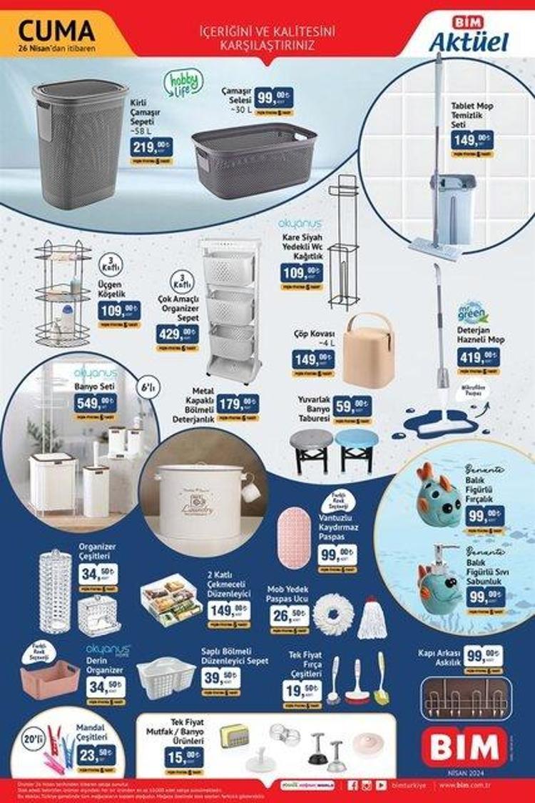 23-26 Nisan BİM aktüel katalog yayınlandı BİMde bu hafta neler var