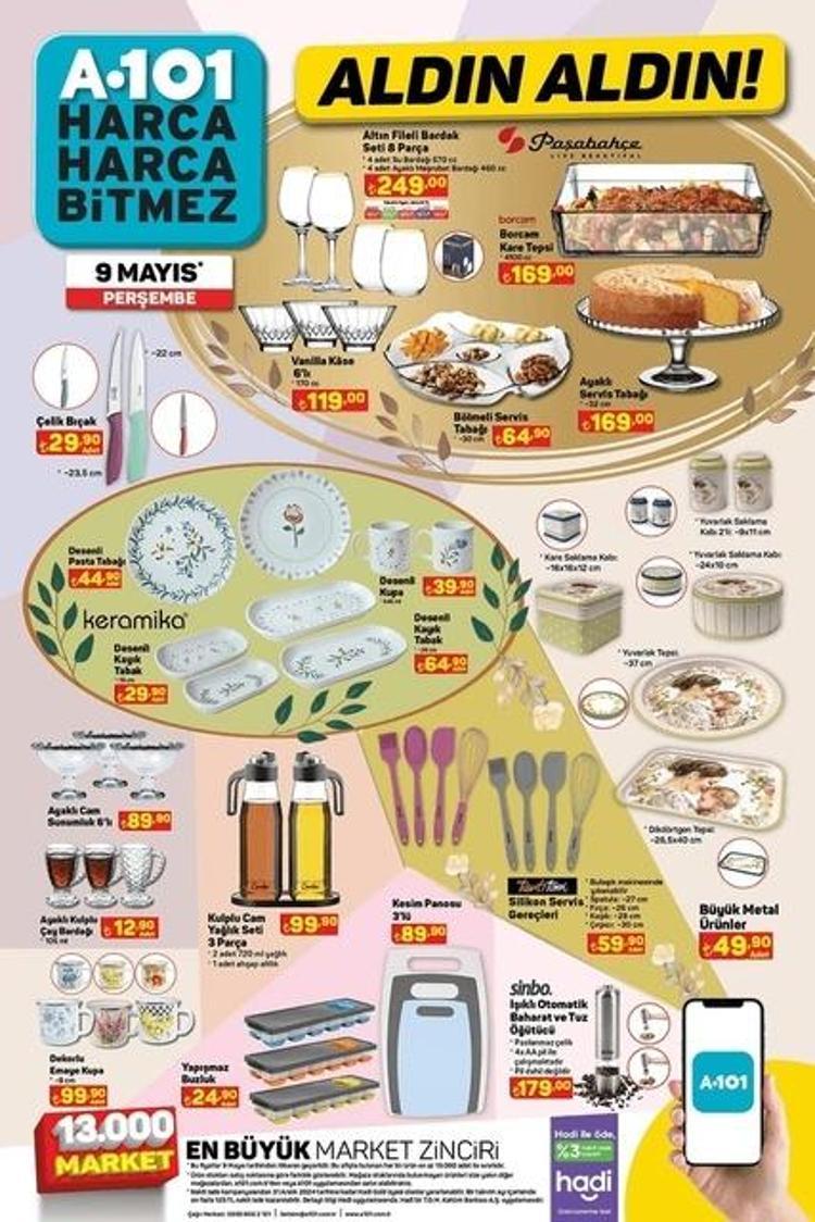 A101 9 Mayıs aktüel katalog 2024 yayınlandı A101 beyaz eşya ve mutfak aletlerinde indirim var A101de bu hafta indirimli ürünler hangileri