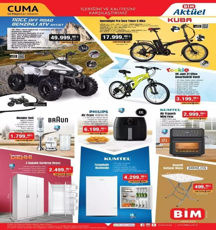 10 Mayıs BİM aktüel: BİMde hangi ürünler bu hafta indirimli Fırın, blender seti, bisiklet...