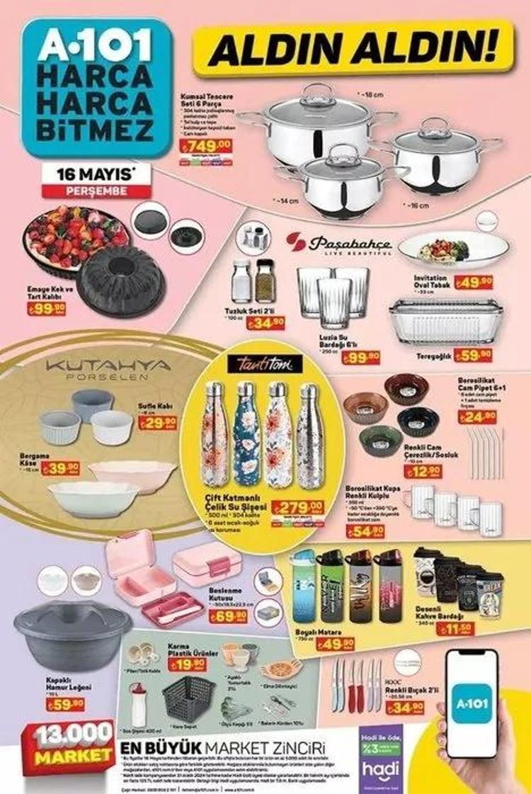 A101 17 Mayıs aktüel katalog: Bu Perşembe A101de kaçırılmaz indirimler | A101 Termos raflara geldi