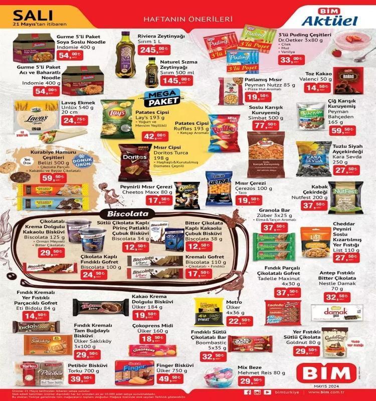 BİM 21-24 Mayıs aktüel: BİMde bu hafta Salı ve Cuma hangi ürünler satışa çıkacak