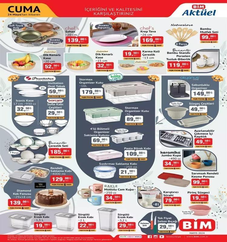 BİM 21-24 Mayıs aktüel: BİMde bu hafta Salı ve Cuma hangi ürünler satışa çıkacak