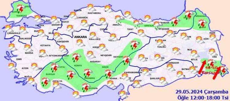 Meteorolojiden yurt genelinde sağanak alarmı: 3 gün boyunca devam edecek Doğuda kuvvetli rüzgar uyarısı
