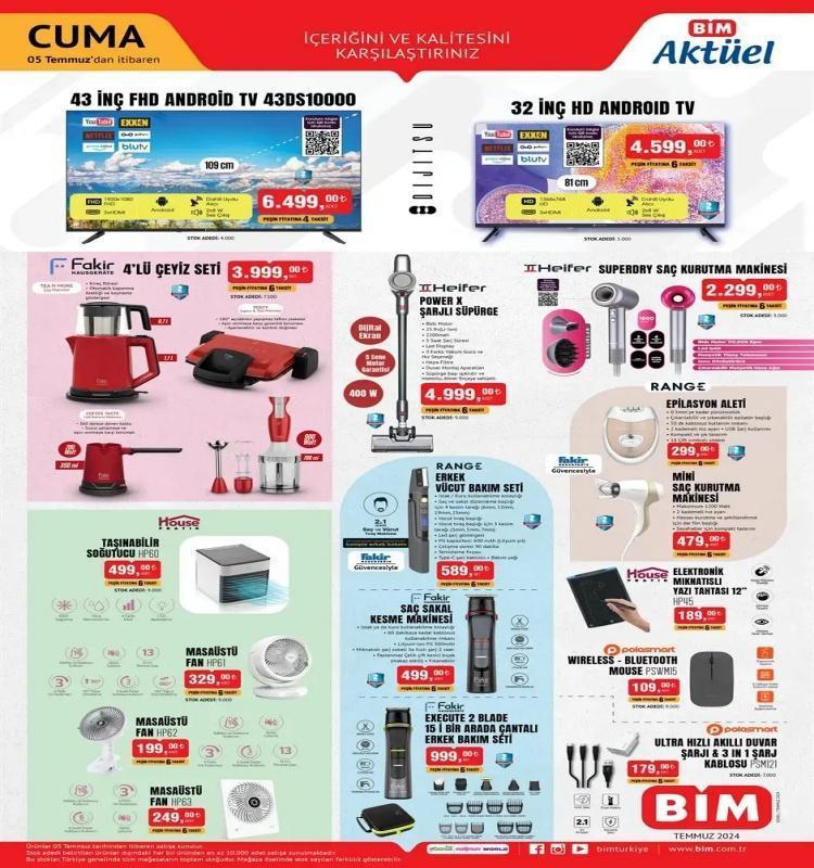 BİM 2-5 Temmuz aktüel katalog 2024: BİMde bu hafta Salı ve Cuma hangi ürünler satışta olacak