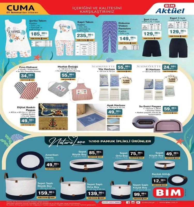 BİM 2-5 Temmuz aktüel katalog 2024: BİMde bu hafta Salı ve Cuma hangi ürünler satışta olacak
