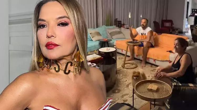 Demet Akalının ultra lüks yazlığındaki koltuk örtüleri olay oldu