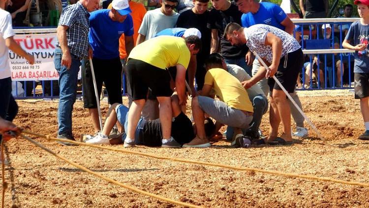 Muğlada rakibine yenilen boğa, öfkesini sahibinden çıkardı