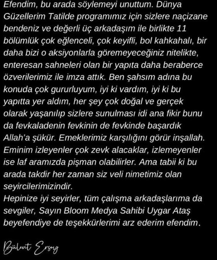 Bülent Ersoy Dünya Güzellerim Tatil’de programından ayrıldı Makyörünün cinsel hayatını öne sürdü