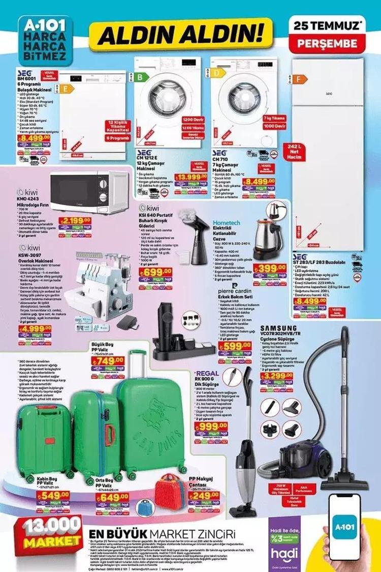 A101 25 Temmuz Aldın Aldın katalog 2024 yayınlandı: A101de indirimli ürünlerde neler var