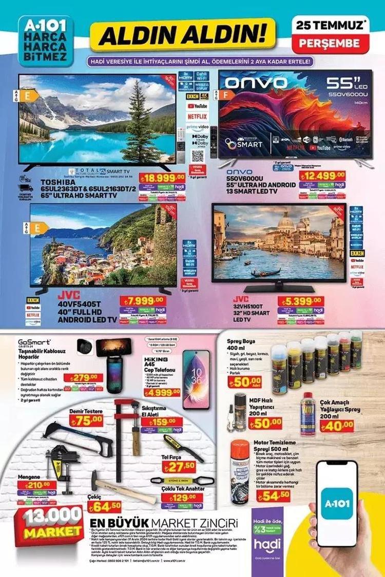A101 25 Temmuz Aldın Aldın katalog 2024 yayınlandı: A101de indirimli ürünlerde neler var