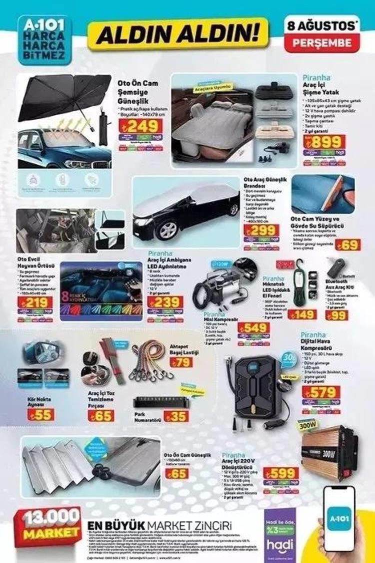 A101 aktüel 8 Ağustos katalog 2024: Yaz indirimi devam ediyor A101de bu hafta hangi ürünler indirimde