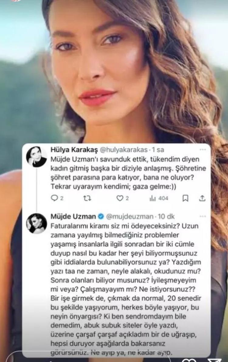 Müjde Uzman yeni diziyle ortaya çıktı Takipçileri tepki gösterince sosyal medyadan cevap verdi