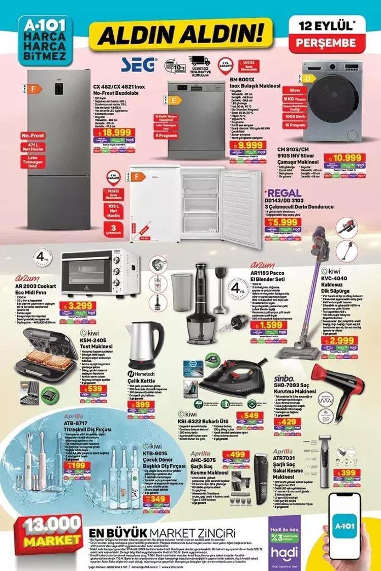 A101 12 Eylül aktüel katalog 2024: Bu hafta A101de hangi ürünler indirimli